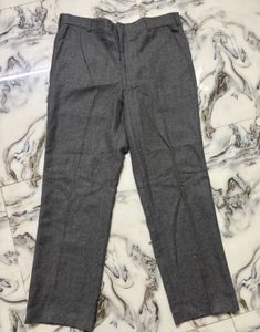 Classic Grey Wool Blend Trousers