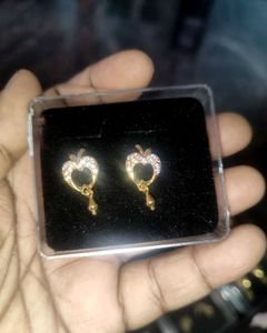 Gold Flower Earrings with Dangle Ball  Any 3 pair: