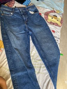 H&amp;M Dark Blue Mom Jeans