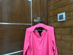 Pink Mandarin Collar Top