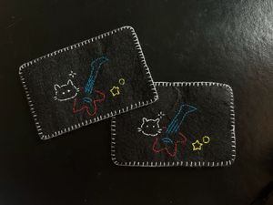 Handmade Felt card wallet - Music Theme