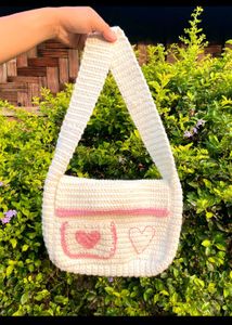 price dropped Crochet Shoulder Bag/ Messenger Bag
