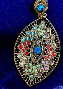 Boho Dangle Earrings with Colorful Stones