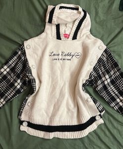 2 in 1 Love Rabby Japenese Kawaii Hoodie
