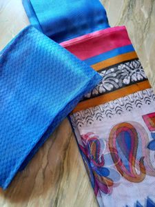Elegant Blue &amp; Pink Saree