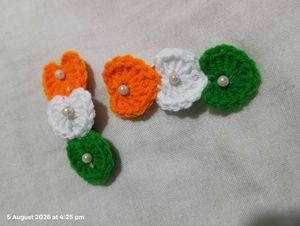Handmade Crochet Heart Hair Clips