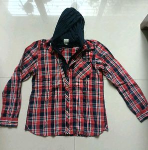 Hooded Flannel Shirt