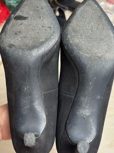 Classic Black Suede Heels