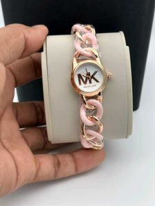 Michael Kors Watch - Silver &amp; White Chain