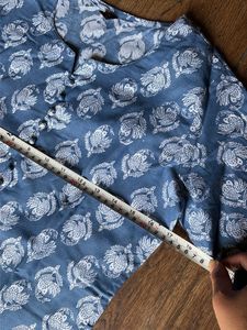 Blue Printed Kurta and Palazzo Set