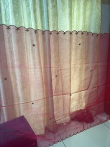 Elegant RANI PINK DUPATTA with Gold Border