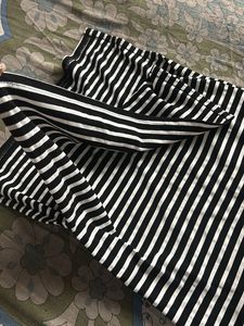 Striped Pencil Skirt with side cuts
