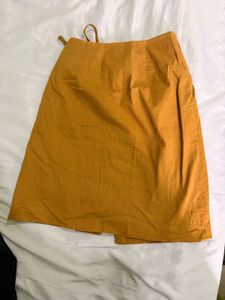 Stylish Button-Up Wrap Skirt