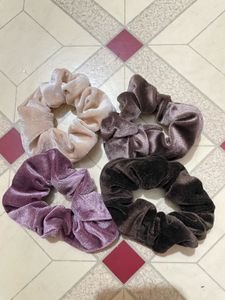 Velvet Scrunchie Set of 4