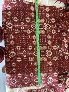 Maroon Printed Kurta with Pants and Dupatta