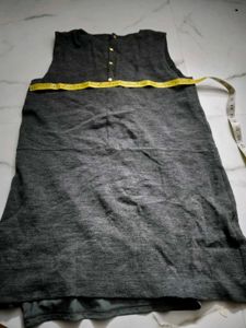 Women's Sleeveless Grey Tunic