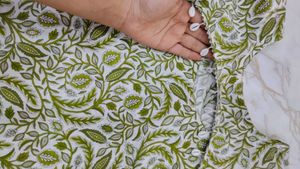Green Paisley Print Kurta