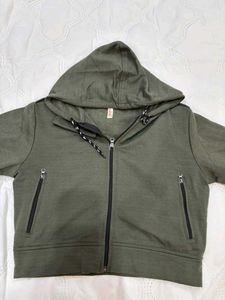 Women's Green Zip-Up Hoodie Jacket