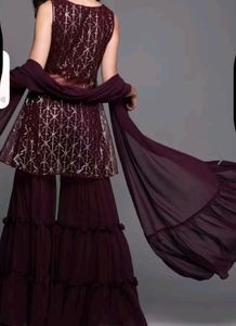 New Kurta with Sharara dupatta 3 piec