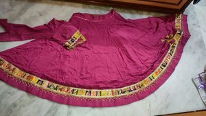 Beautiful Magenta Pink Chaniya Choli Set (With Mir