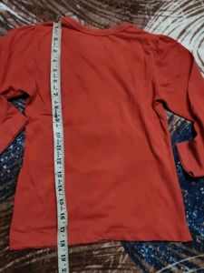 Cute Red Graphic Print Top