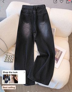 High waisted wide leg jeans