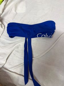 Calvin Klein Blue Bandeau Bikini Top