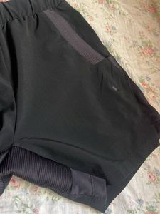 unisex Black Athletic Shorts
