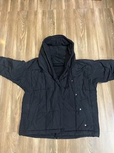 Oversized Unisex Black Puffered jacket