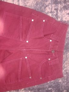 Red Wide Leg Jeans