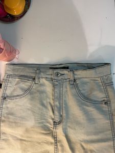 Light Wash Denim Mini Skirt