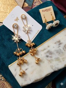 Elegant Drop Earrings with Pearls