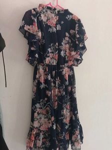 Floral Print Chiffon Dress