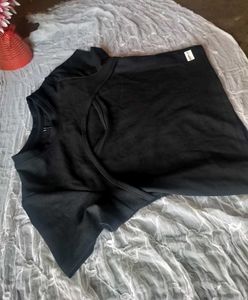 Black Open Front Cropped Shrug