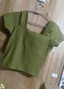 Chic Ruched padded Square Neck Top