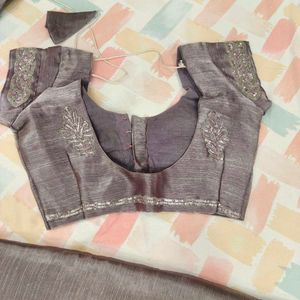 full beaded Saree blouse and peticoat