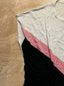 Chic V-Neck Colorblock T-Shirt