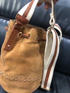 Suede Bucket Bag