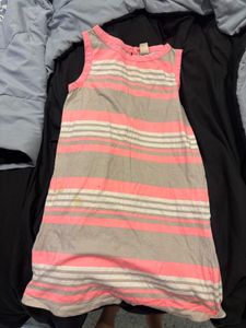 Striped Sleeveless Casual Dress