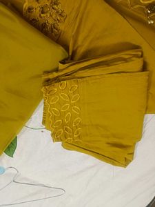 yellow greenish suit set