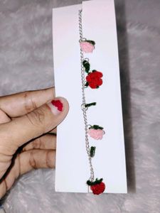 Charming Rose microcrochet Bracelet