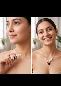 Butterfly Pearl Necklace
