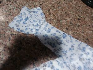 Girls' Blue Denim Jeans with Floral Embroidery