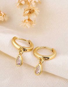 Elegant Gold Pear Drop Earrings