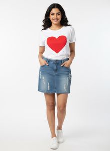 🔥 Y2K Distressed Denim Mini Skirt