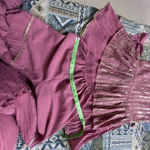 Elegant Tiered Kurta Set with Palazzo Pants