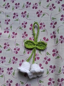 Handmade Crochet Lily Flower Hair Clip
