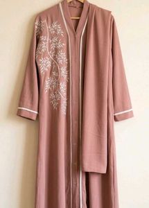 Embroidered Abaya with scarf