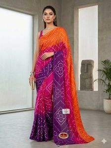 Vibrant Bandhani Saree