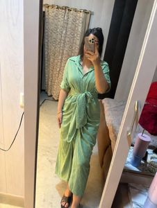Stylish Mint Green Wrap Dress🎀❤️